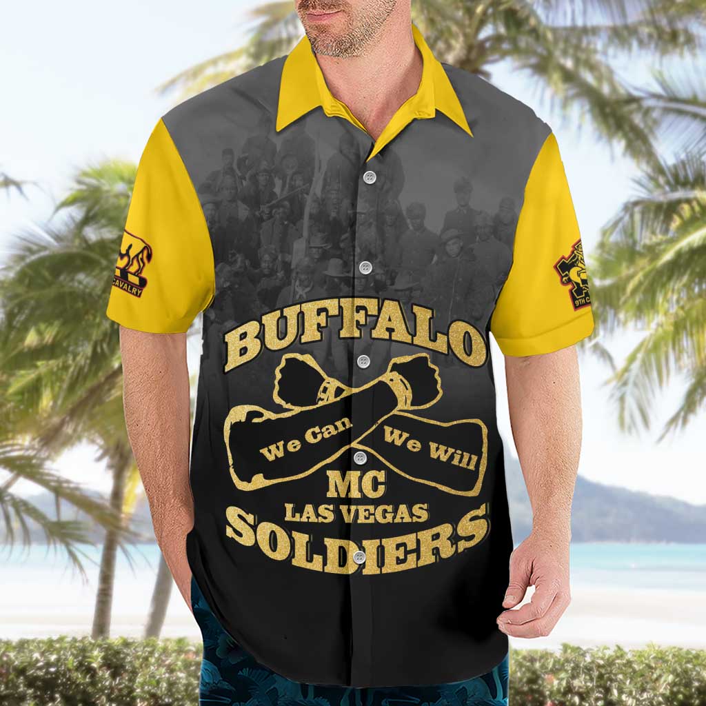 Personalized African American Buffalo Soldier Hawaiian Shirt We Can We Will - Black - Wonder Print Shop