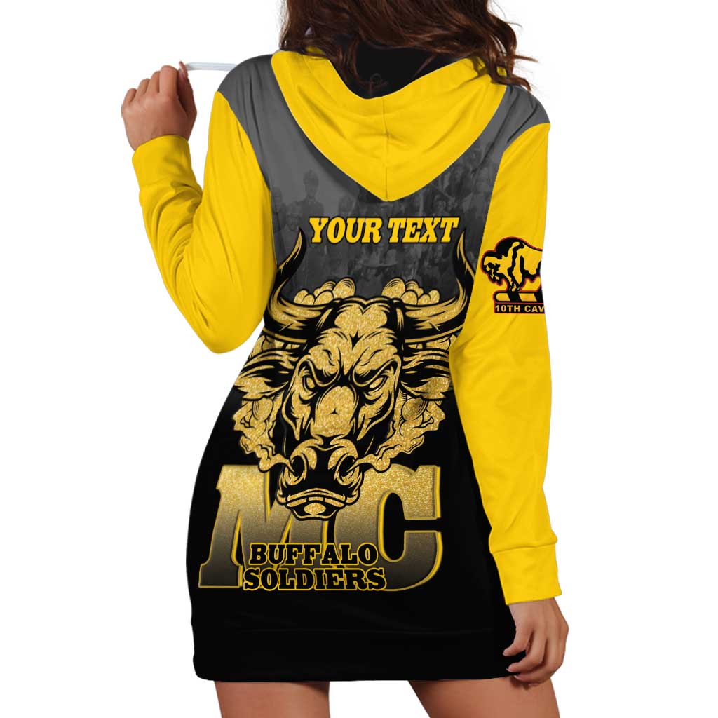 Personalized African American Buffalo Soldier Hoodie Dress We Can We Will - Black - Wonder Print Shop