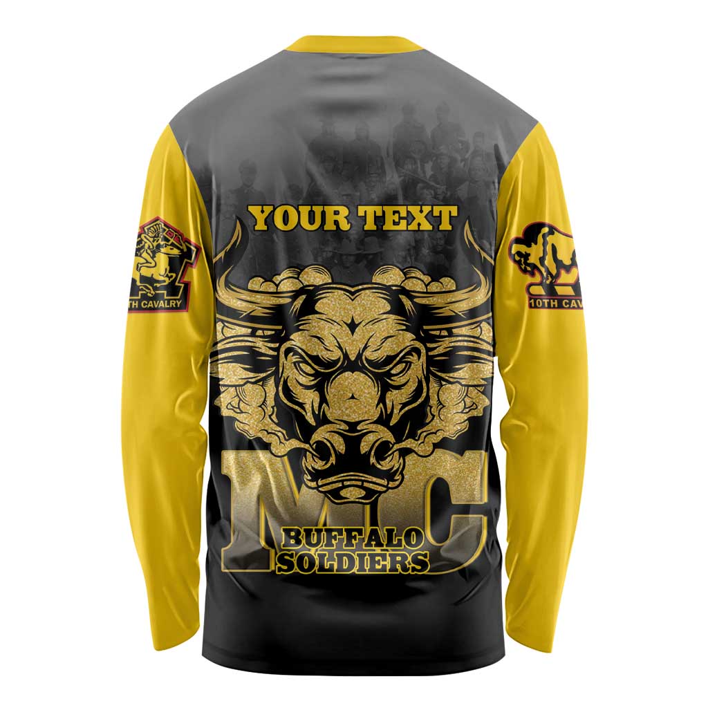 Personalized African American Buffalo Soldier Long Sleeve Shirt We Can We Will - Black - Wonder Print Shop