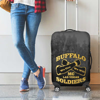 African American Buffalo Soldier Luggage Cover We Can We Will - Black - Wonder Print Shop