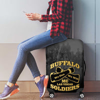 African American Buffalo Soldier Luggage Cover We Can We Will - Black - Wonder Print Shop