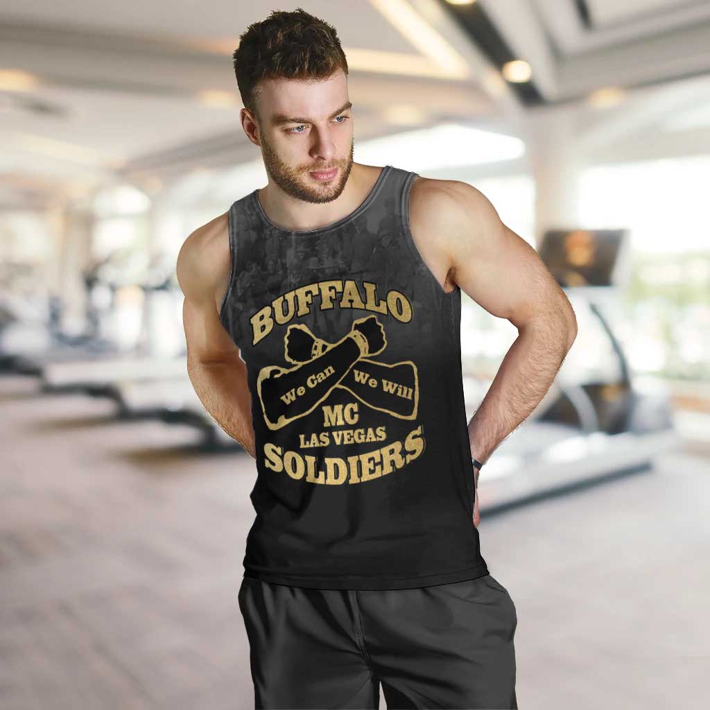 Personalized African American Buffalo Soldier Men Tank Top We Can We Will - Black - Wonder Print Shop
