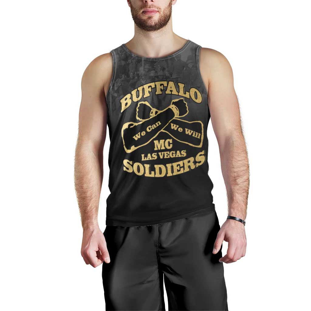 Personalized African American Buffalo Soldier Men Tank Top We Can We Will - Black - Wonder Print Shop