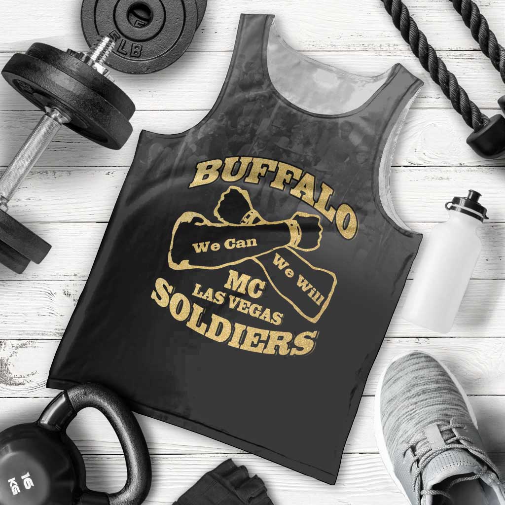 Personalized African American Buffalo Soldier Men Tank Top We Can We Will - Black - Wonder Print Shop