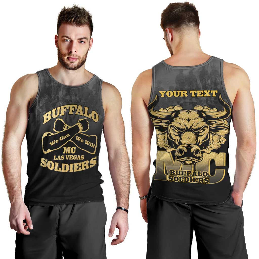 Personalized African American Buffalo Soldier Men Tank Top We Can We Will - Black - Wonder Print Shop