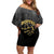 Personalized African American Buffalo Soldier Off Shoulder Short Dress We Can We Will - Black - Wonder Print Shop