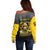 Personalized African American Buffalo Soldier Off Shoulder Sweater We Can We Will - Black - Wonder Print Shop