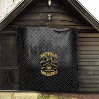 African American Buffalo Soldier Quilt We Can We Will - Black - Wonder Print Shop