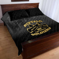 African American Buffalo Soldier Quilt Bed Set We Can We Will - Black - Wonder Print Shop