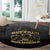 African American Buffalo Soldier Round Carpet We Can We Will - Black - Wonder Print Shop