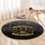 African American Buffalo Soldier Round Carpet We Can We Will - Black - Wonder Print Shop