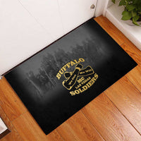 African American Buffalo Soldier Rubber Doormat We Can We Will - Black - Wonder Print Shop