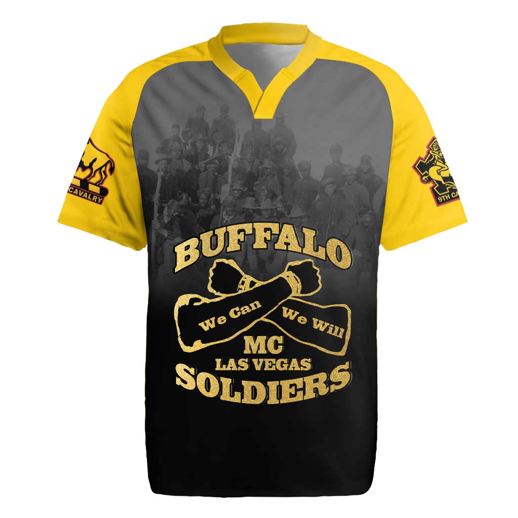 Personalized African American Buffalo Soldier Rugby Jersey We Can We Will - Black - Wonder Print Shop