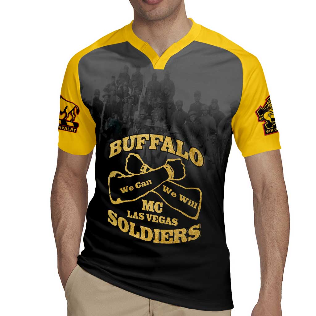 Personalized African American Buffalo Soldier Rugby Jersey We Can We Will - Black - Wonder Print Shop