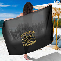 African American Buffalo Soldier Sarong We Can We Will - Black - Wonder Print Shop