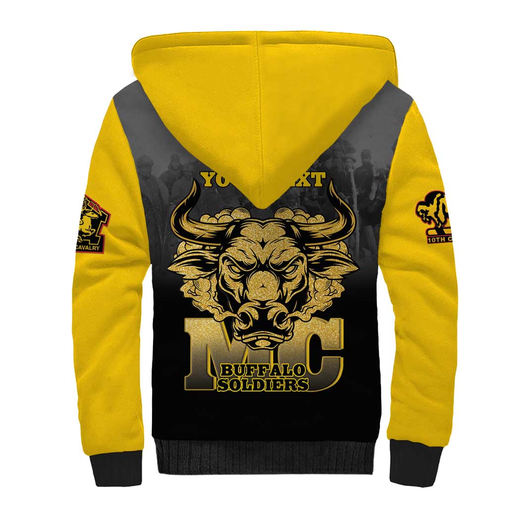 Personalized African American Buffalo Soldier Sherpa Hoodie We Can We Will - Black - Wonder Print Shop