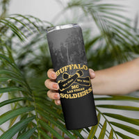 Personalized African American Buffalo Soldier Skinny Tumbler We Can We Will - Black - Wonder Print Shop