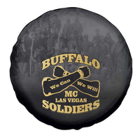 African American Buffalo Soldier Spare Tire Cover We Can We Will - Black - Wonder Print Shop