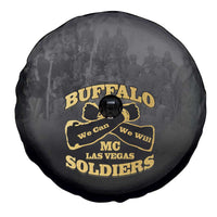 African American Buffalo Soldier Spare Tire Cover We Can We Will - Black - Wonder Print Shop