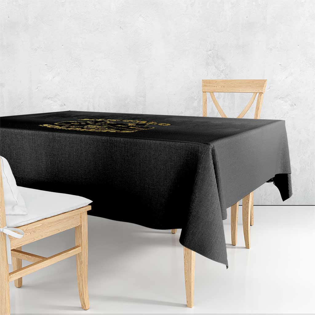 African American Buffalo Soldier Tablecloth We Can We Will - Black - Wonder Print Shop
