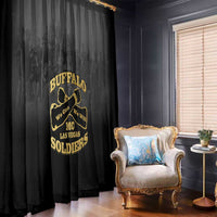 African American Buffalo Soldier Window Curtain We Can We Will - Black - Wonder Print Shop