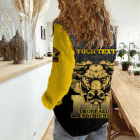 Personalized African American Buffalo Soldier Women Casual Shirt We Can We Will - Black - Wonder Print Shop