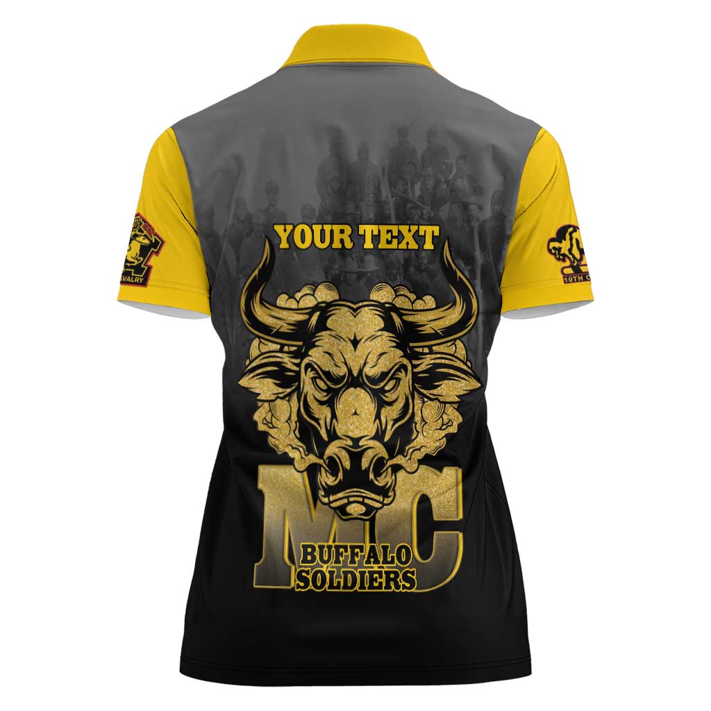 Personalized African American Buffalo Soldier Women Polo Shirt We Can We Will - Black - Wonder Print Shop