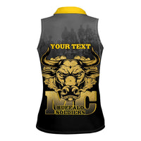 Personalized African American Buffalo Soldier Women Sleeveless Polo Shirt We Can We Will - Black - Wonder Print Shop