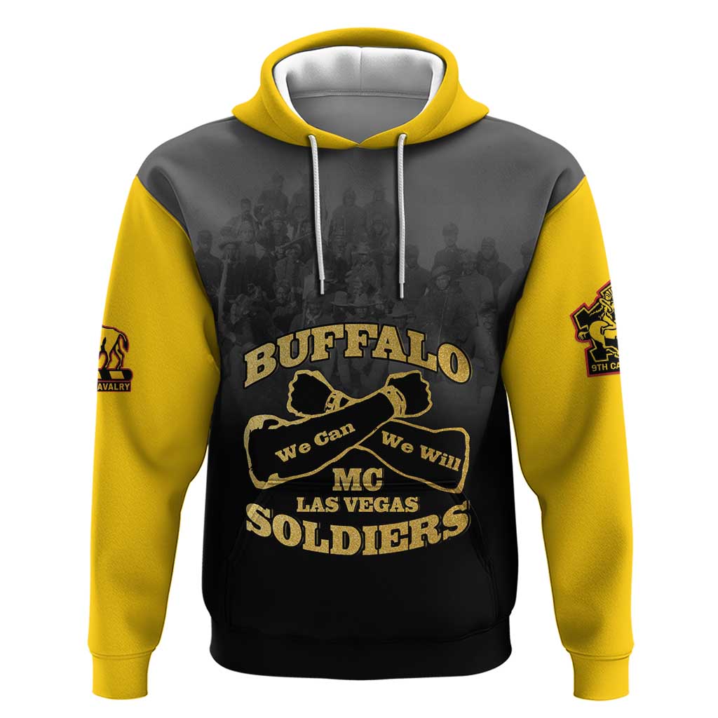 Personalized African American Buffalo Soldier Zip Hoodie We Can We Will - Black - Wonder Print Shop