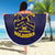 African American Buffalo Soldier Beach Blanket We Can We Will - Navy Blue - Wonder Print Shop