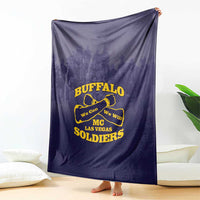 African American Buffalo Soldier Blanket We Can We Will - Navy Blue - Wonder Print Shop