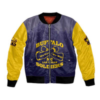 Personalized African American Buffalo Soldier Bomber Jacket We Can We Will - Navy Blue - Wonder Print Shop