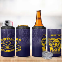Personalized African American Buffalo Soldier 4 in 1 Can Cooler Tumbler We Can We Will - Navy Blue - Wonder Print Shop