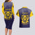 Personalized African American Buffalo Soldier Couples Matching Long Sleeve Bodycon Dress and Hawaiian Shirt We Can We Will - Navy Blue - Wonder Print Shop