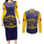 Personalized African American Buffalo Soldier Couples Matching Long Sleeve Bodycon Dress and Long Sleeve Button Shirt We Can We Will - Navy Blue - Wonder Print Shop