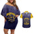 Personalized African American Buffalo Soldier Couples Matching Off Shoulder Short Dress and Hawaiian Shirt We Can We Will - Navy Blue - Wonder Print Shop