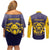 Personalized African American Buffalo Soldier Couples Matching Off Shoulder Short Dress and Long Sleeve Button Shirt We Can We Will - Navy Blue - Wonder Print Shop