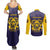 Personalized African American Buffalo Soldier Couples Matching Summer Maxi Dress and Long Sleeve Button Shirt We Can We Will - Navy Blue - Wonder Print Shop