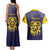 Personalized African American Buffalo Soldier Couples Matching Tank Maxi Dress and Hawaiian Shirt We Can We Will - Navy Blue - Wonder Print Shop