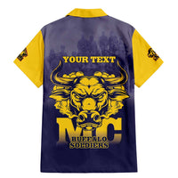 Personalized African American Buffalo Soldier Family Matching Mermaid Dress and Hawaiian Shirt We Can We Will - Navy Blue - Wonder Print Shop