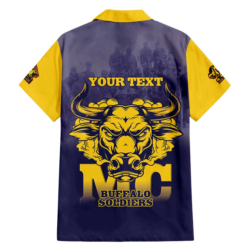 Personalized African American Buffalo Soldier Family Matching Off Shoulder Maxi Dress and Hawaiian Shirt We Can We Will - Navy Blue - Wonder Print Shop