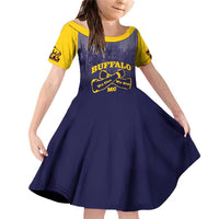 Personalized African American Buffalo Soldier Family Matching Off Shoulder Short Dress and Hawaiian Shirt We Can We Will - Navy Blue - Wonder Print Shop