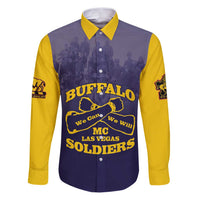 Personalized African American Buffalo Soldier Family Matching Puletasi and Hawaiian Shirt We Can We Will - Navy Blue - Wonder Print Shop