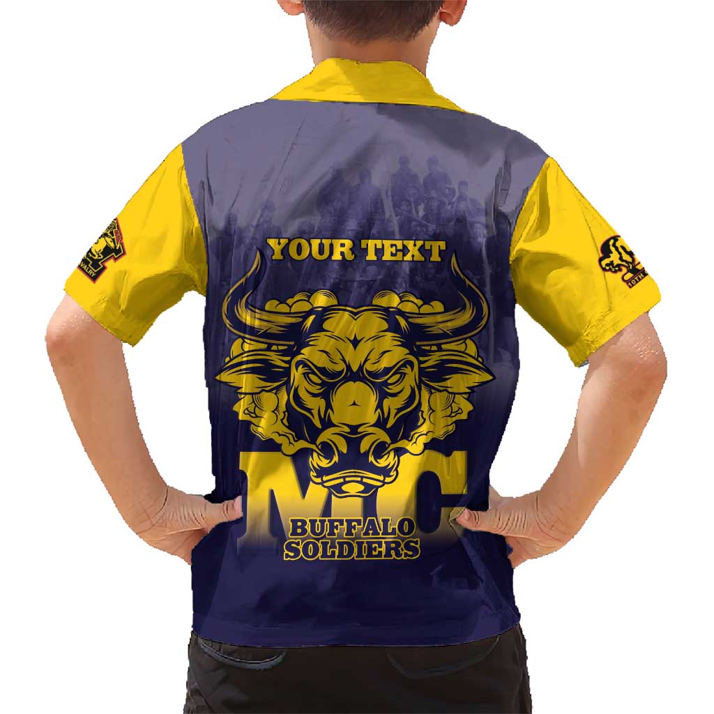 Personalized African American Buffalo Soldier Family Matching Short Sleeve Bodycon Dress and Hawaiian Shirt We Can We Will - Navy Blue - Wonder Print Shop