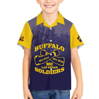 Personalized African American Buffalo Soldier Family Matching Summer Maxi Dress and Hawaiian Shirt We Can We Will - Navy Blue - Wonder Print Shop