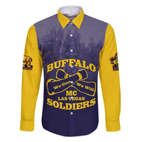 Personalized African American Buffalo Soldier Family Matching Tank Maxi Dress and Hawaiian Shirt We Can We Will - Navy Blue - Wonder Print Shop