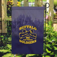 African American Buffalo Soldier Garden Flag We Can We Will - Navy Blue - Wonder Print Shop