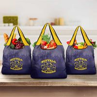 African American Buffalo Soldier Grocery Bag We Can We Will - Navy Blue - Wonder Print Shop