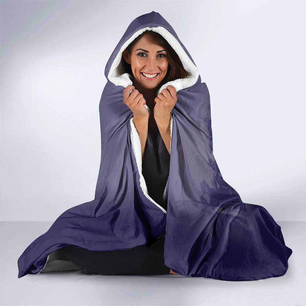 African American Buffalo Soldier Hooded Blanket We Can We Will - Navy Blue - Wonder Print Shop