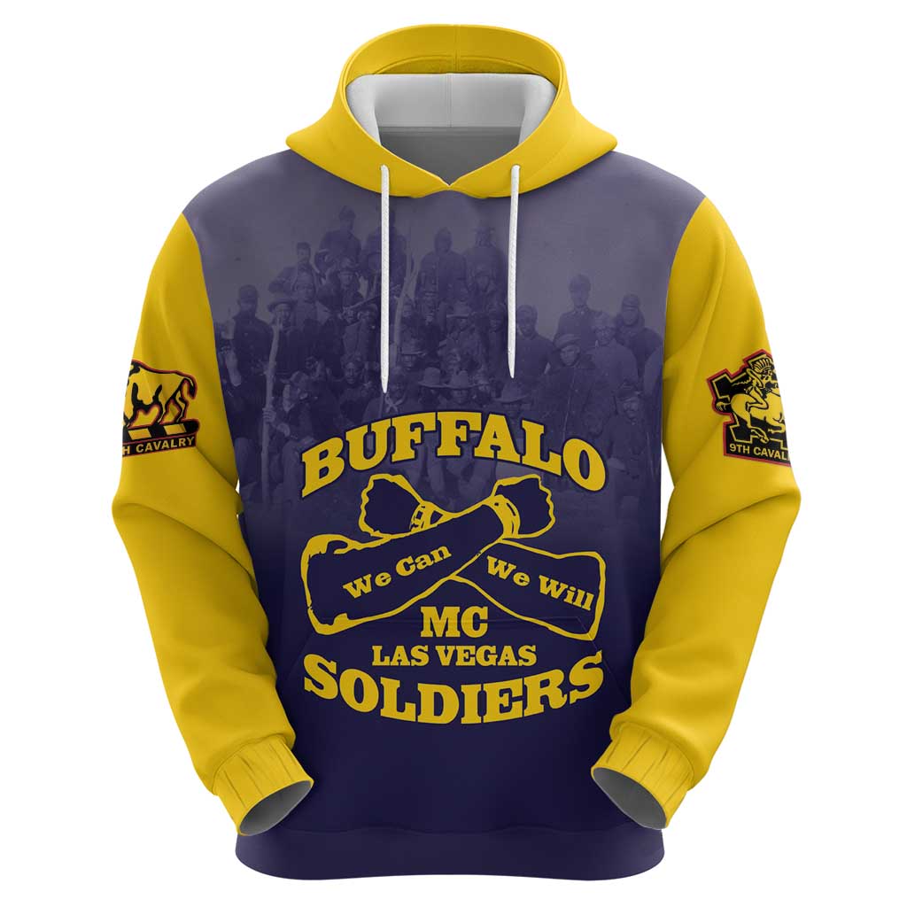 Personalized African American Buffalo Soldier Hoodie We Can We Will - Navy Blue - Wonder Print Shop